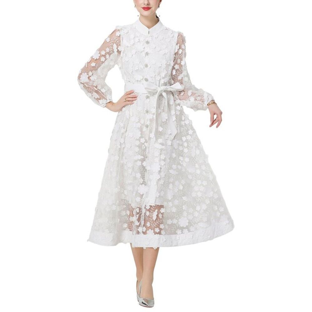 Kaimilan Womens  Embellished Midi Dress